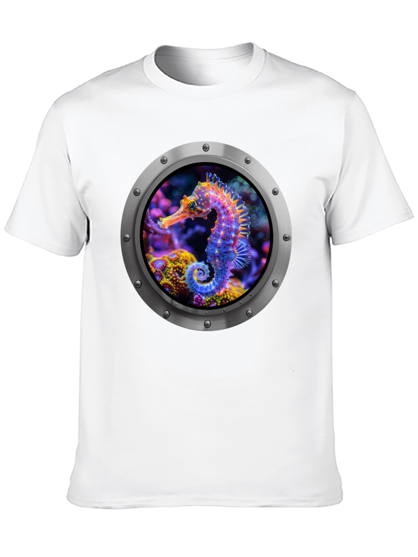 Seahorse Porthole Graphic T-Shirt