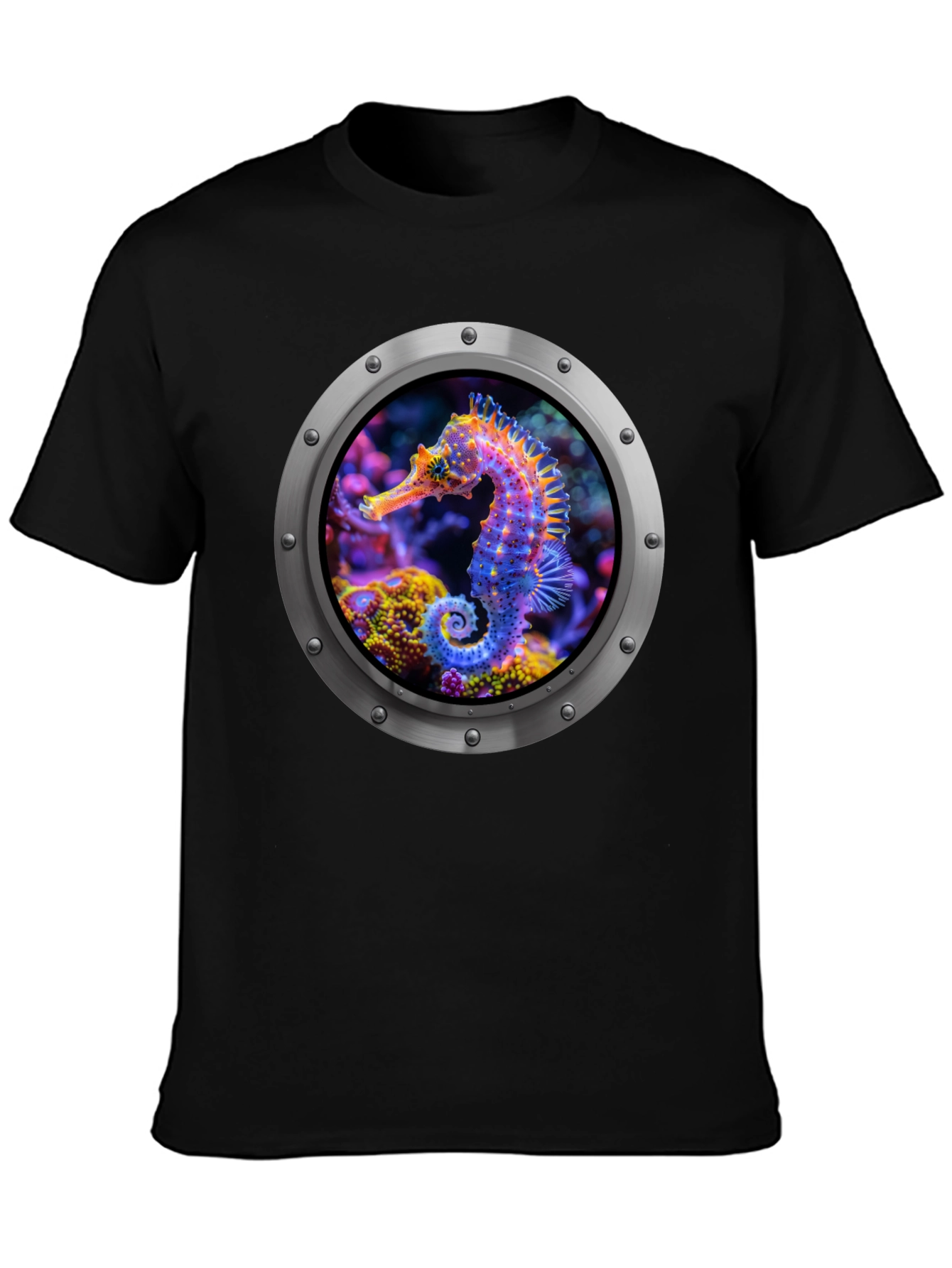 Seahorse Porthole Graphic T-Shirt