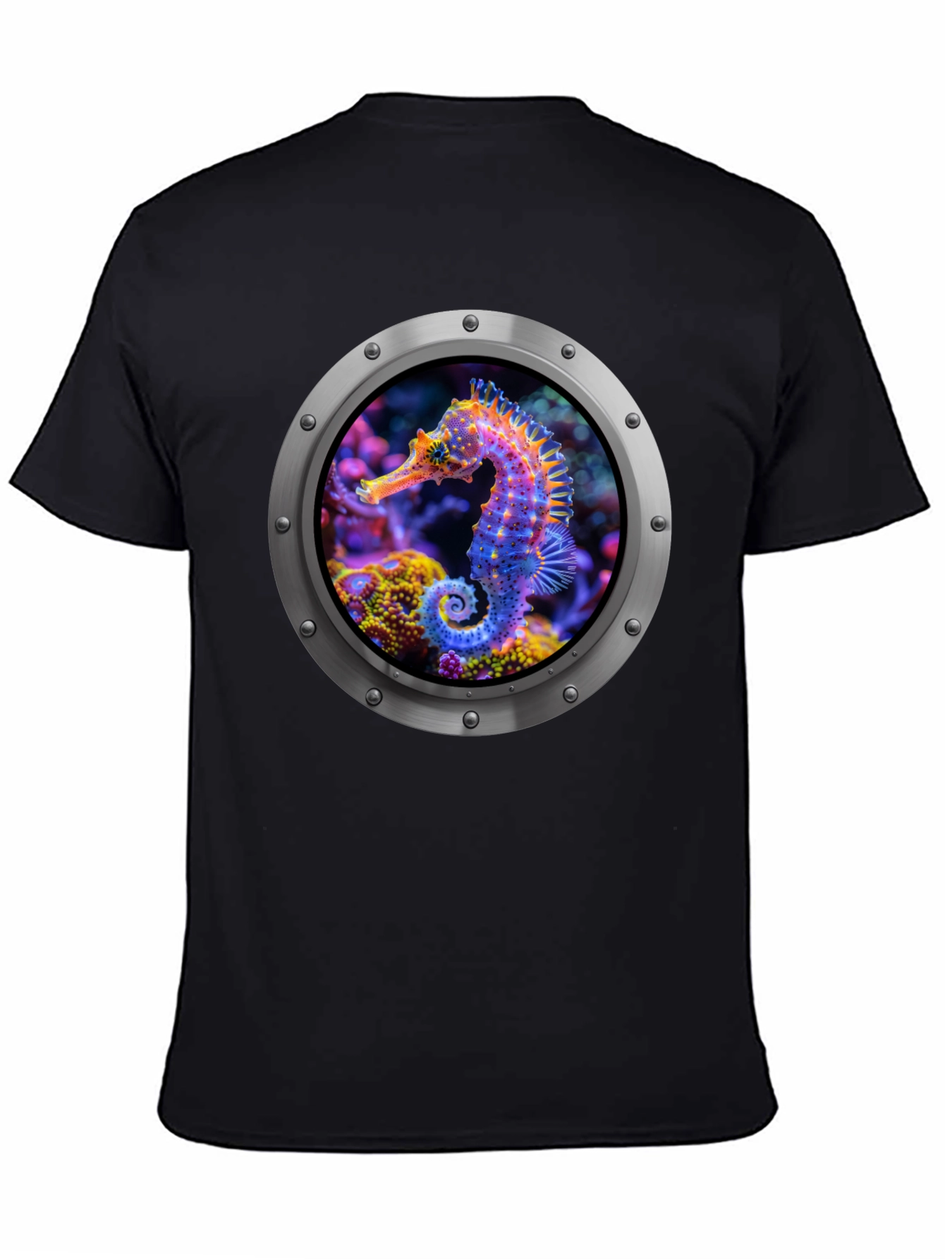 Seahorse Porthole Graphic T-Shirt