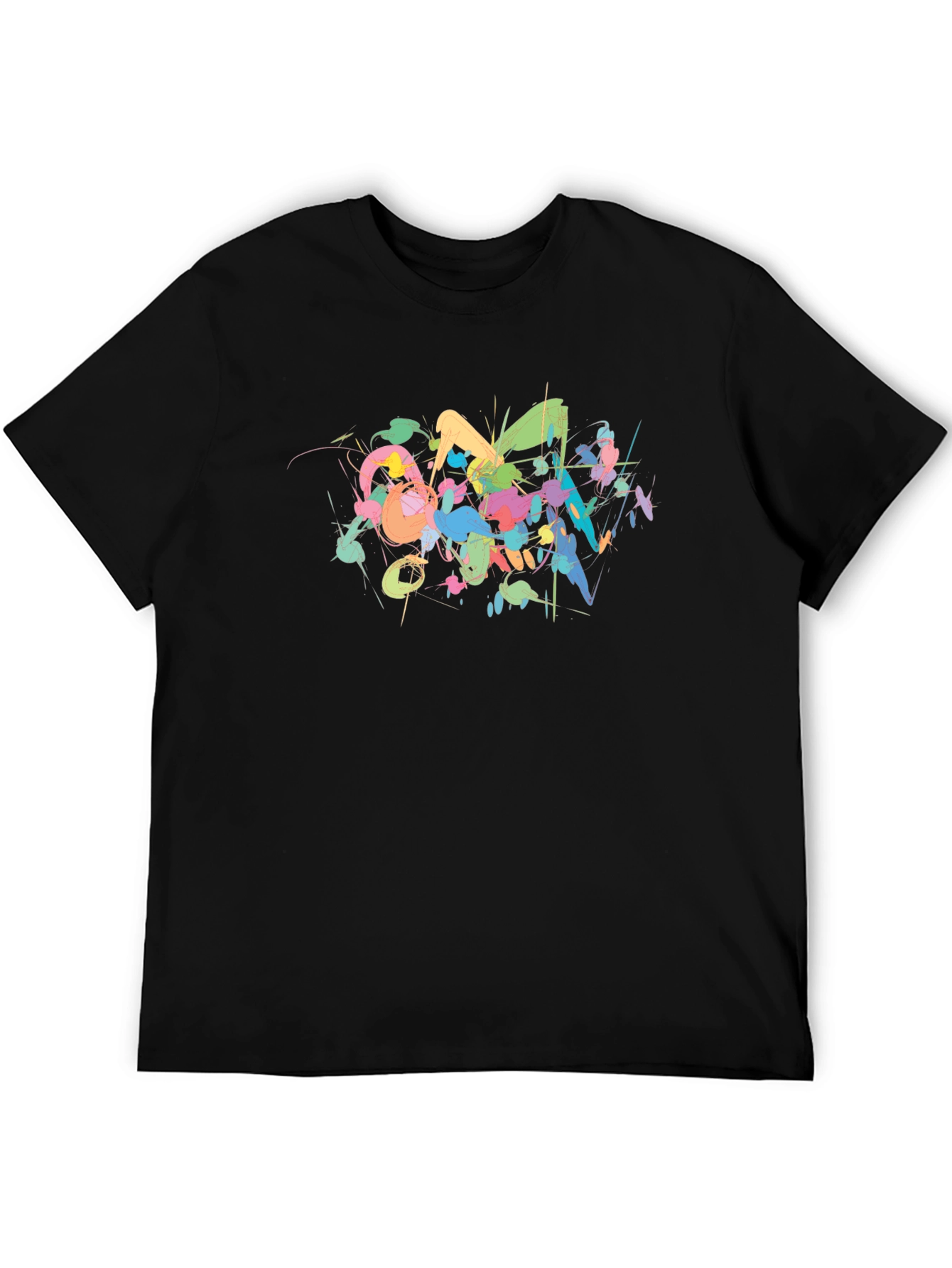 Abstract Art Mens Black T-Shirt