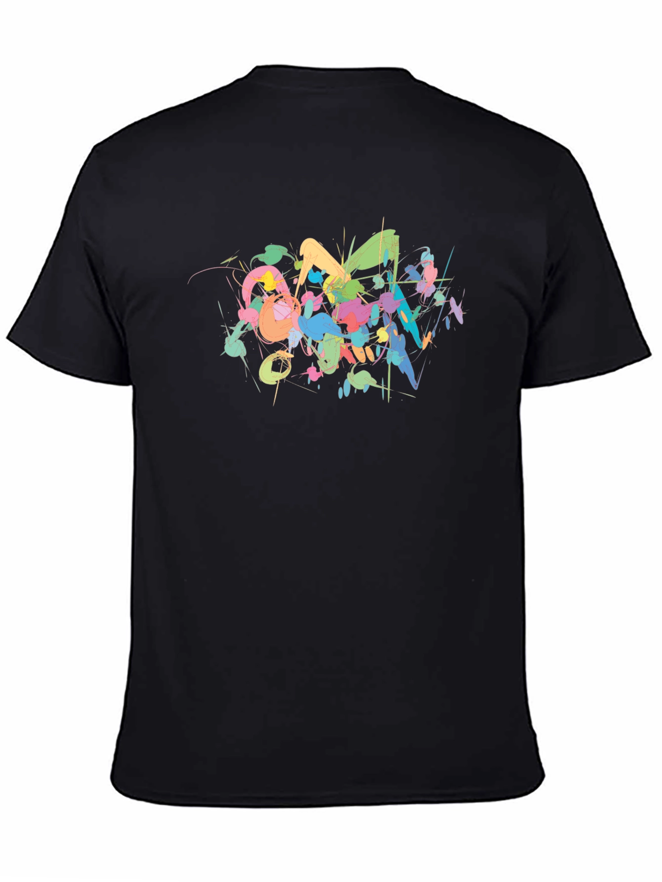 Abstract Art Mens Black T-Shirt