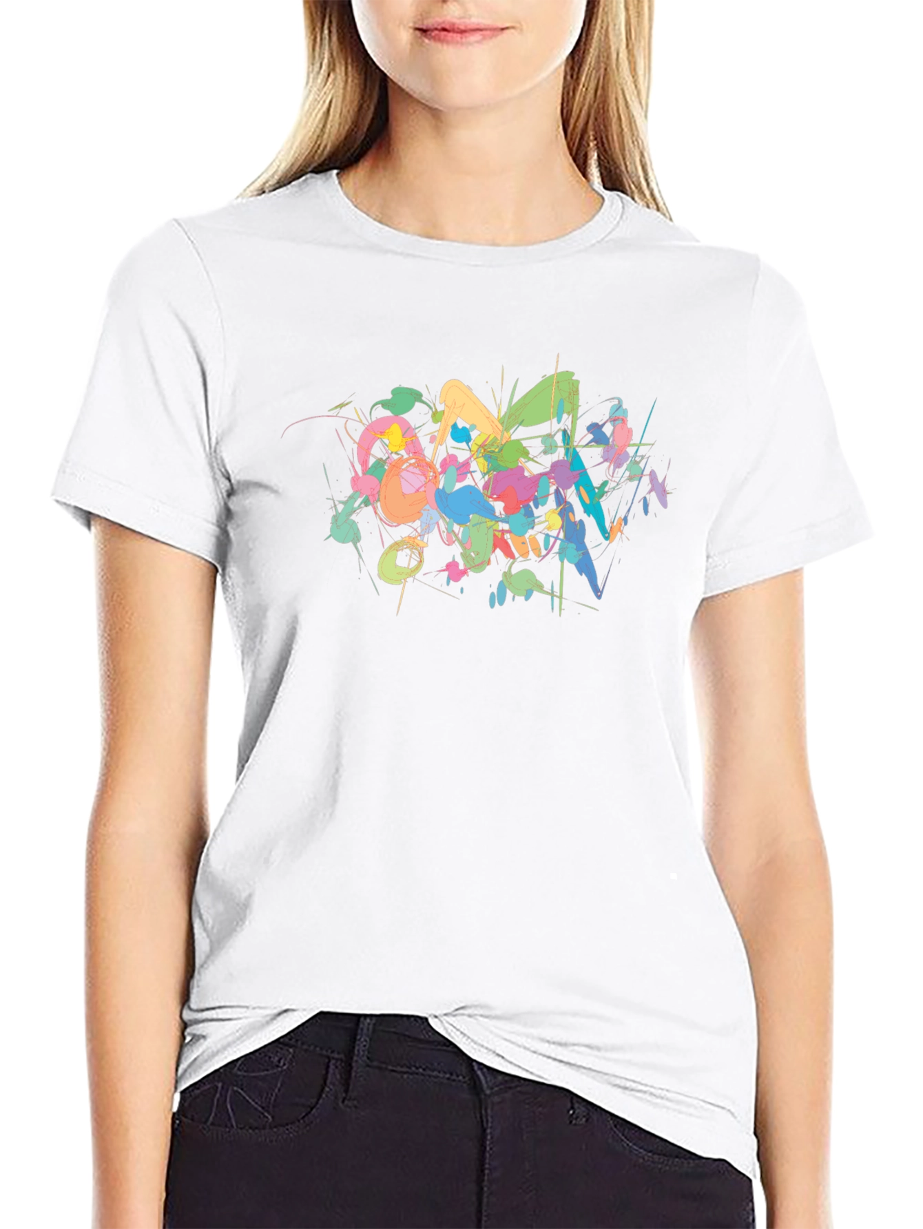 Abstract Art Mens Black T-Shirt