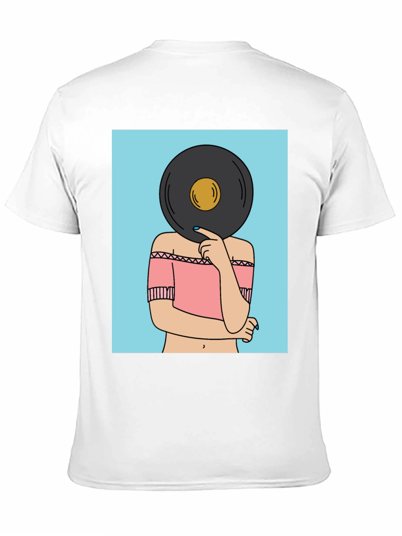 Retro Vinyl Record Head Graphic Tee