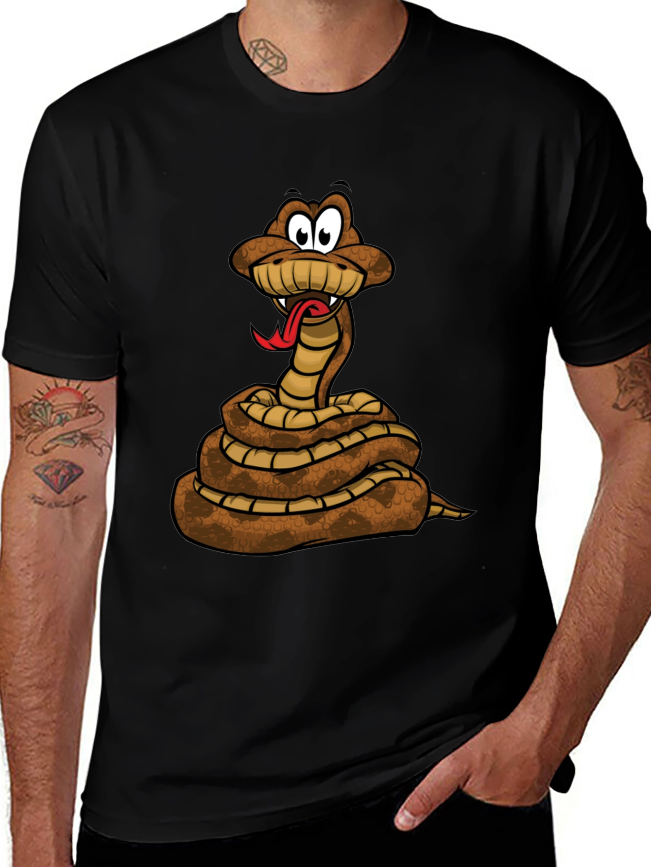 Snake Cartoon Graphic T-Shirt