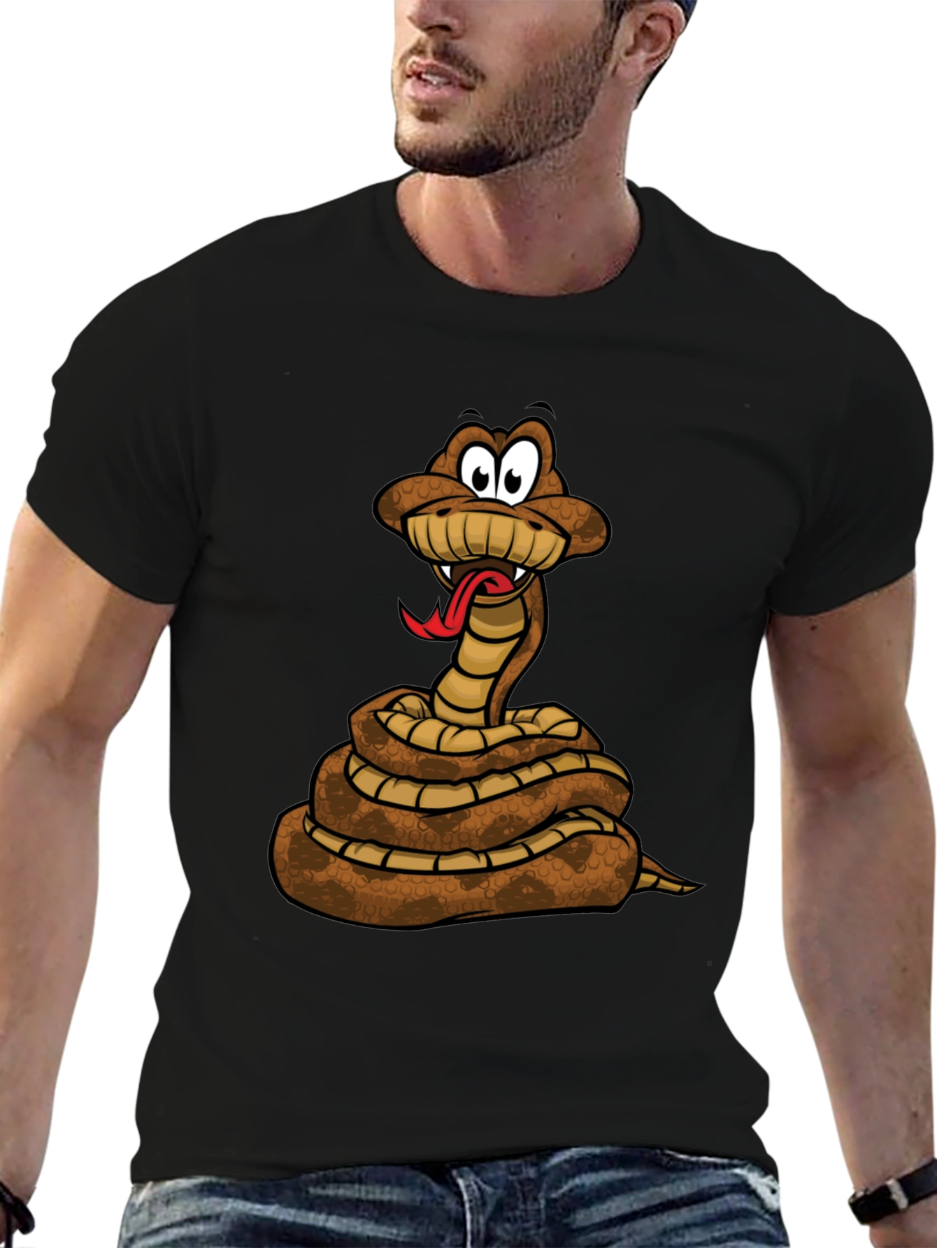 Snake Cartoon Graphic T-Shirt