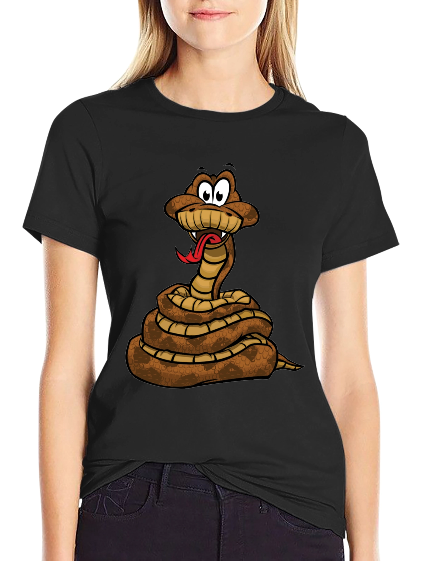 Snake Cartoon Graphic T-Shirt