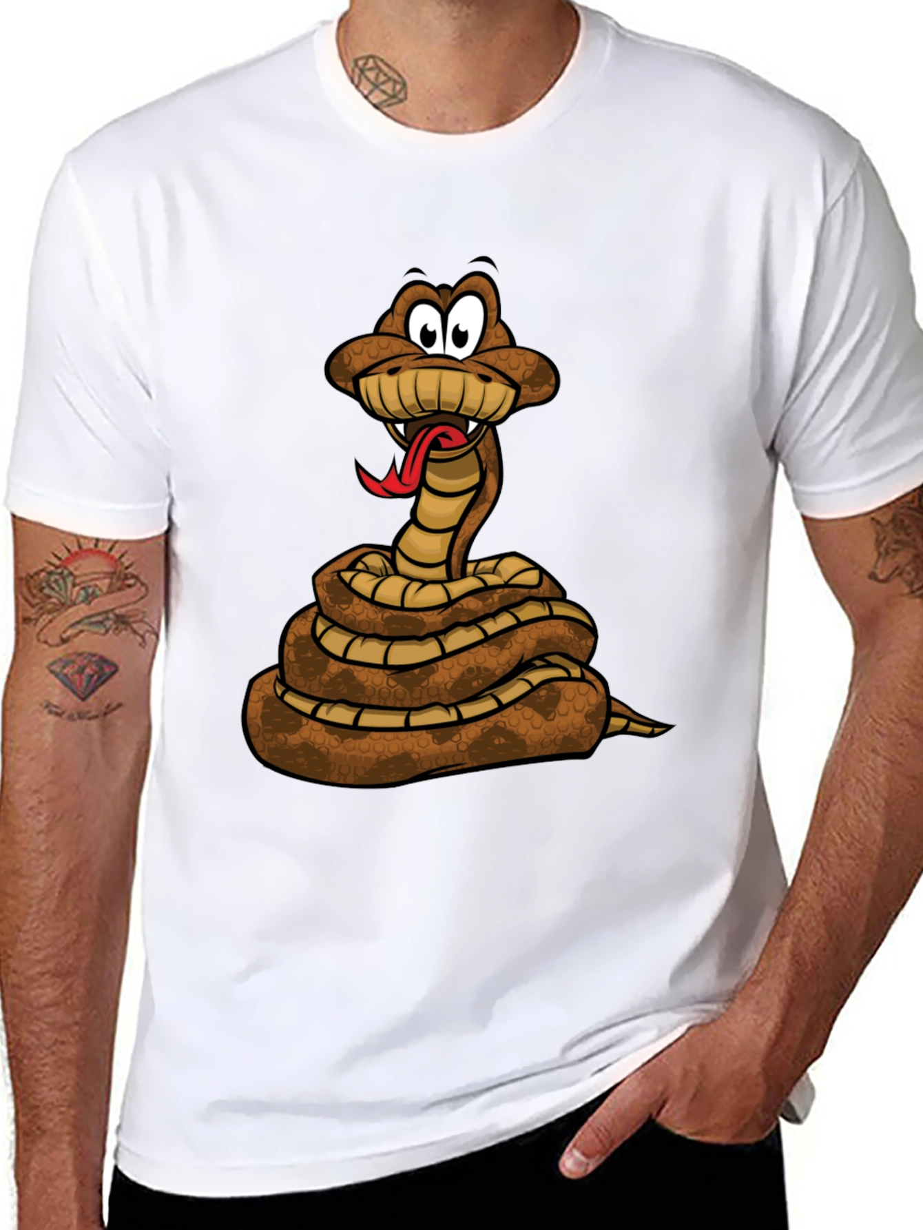 Snake Cartoon Graphic T-Shirt