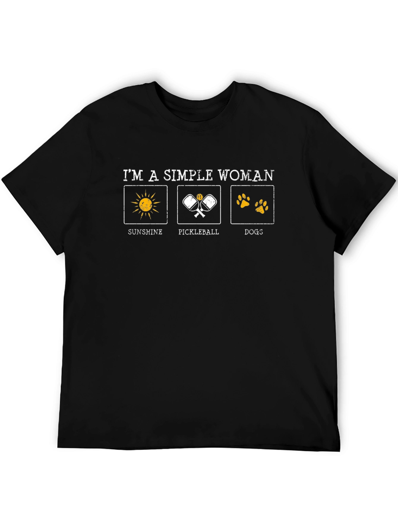 Simple Woman Sunshine Pickleball Dogs T-Shirt