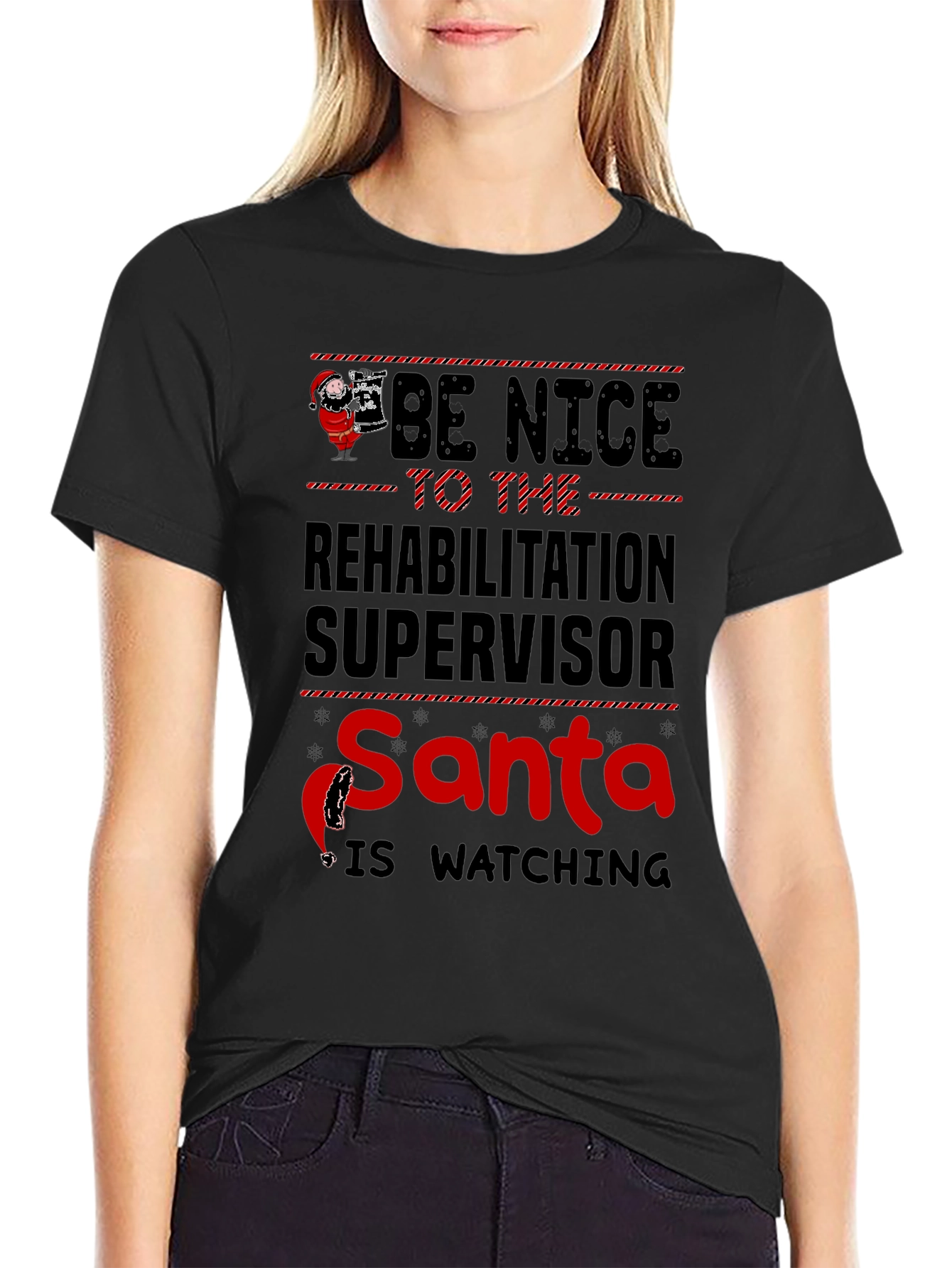 Rehabilitation Supervisor Santa Watching T-Shirt