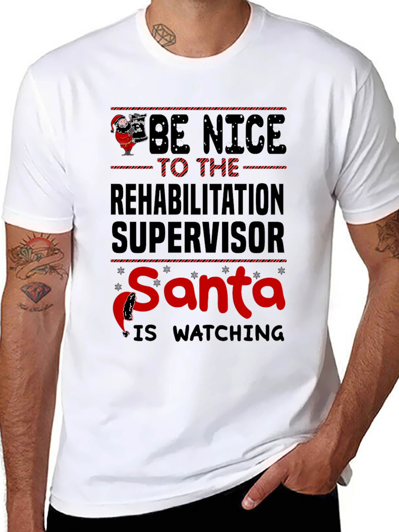 Rehabilitation Supervisor Santa Watching T-Shirt