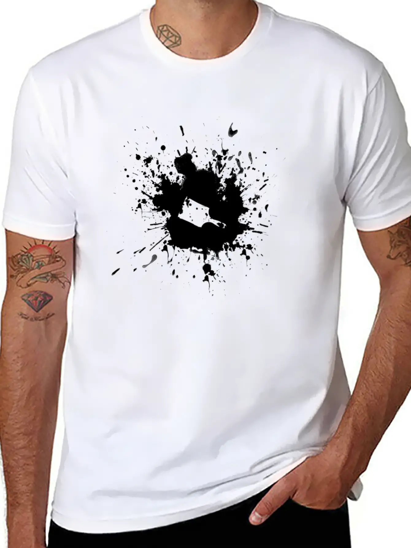 Paint Brush Splatter Lightweight Cotton T-Shirt – Daily Comfort Graphic Shirt
