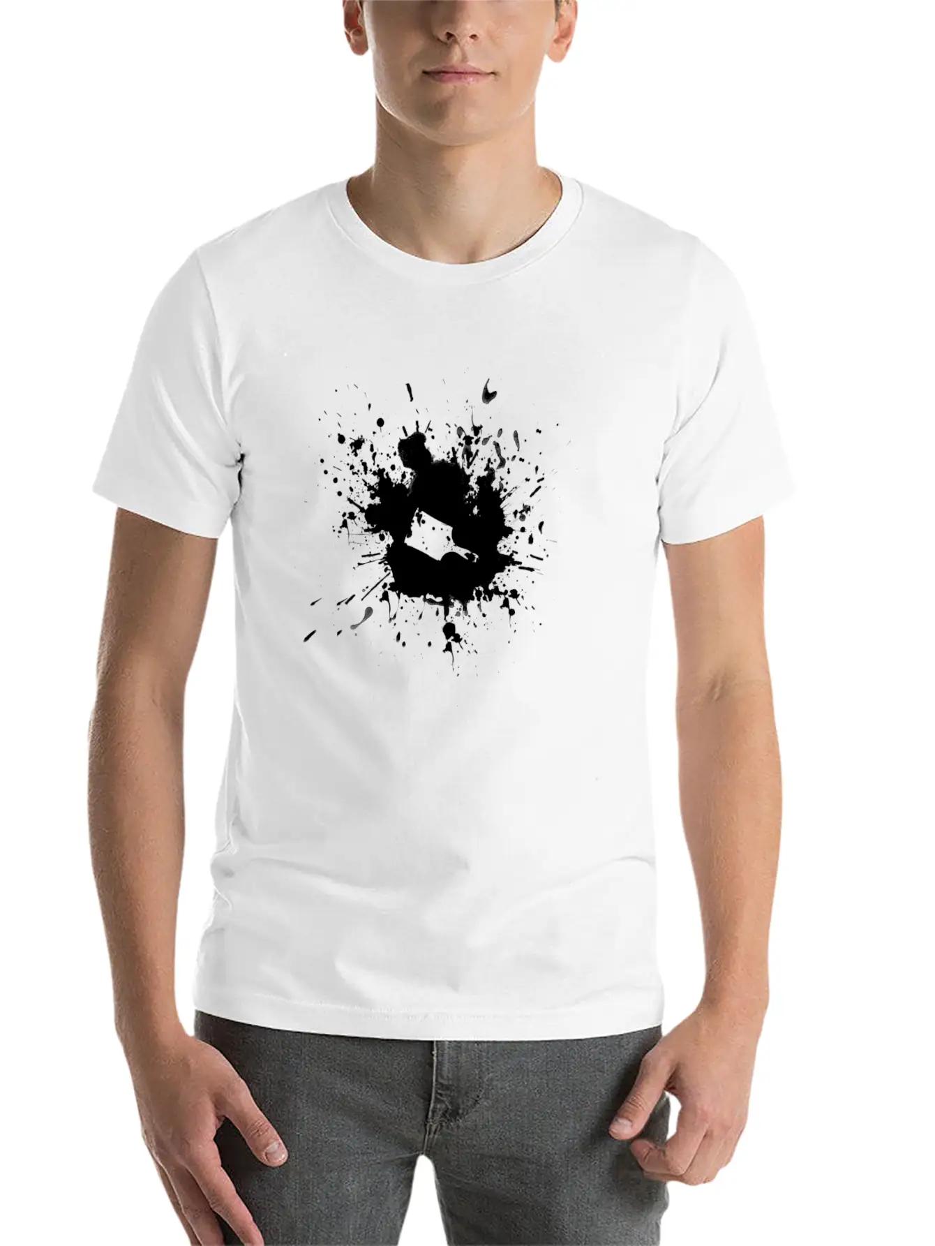 Paint Brush Splatter Lightweight Cotton T-Shirt – Daily Comfort Graphic Shirt