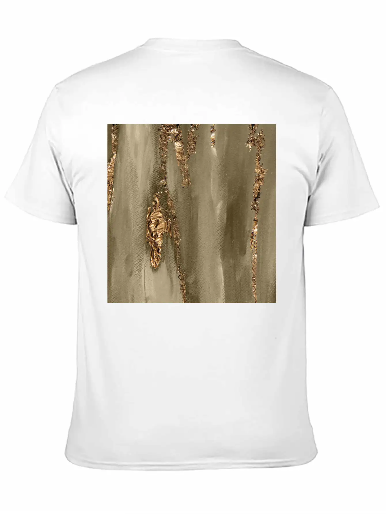 Paint Brushstrokes Gold Foil Classic Fit Graphic Tee For Daily Comfort – Unisex Cotton Shirt
