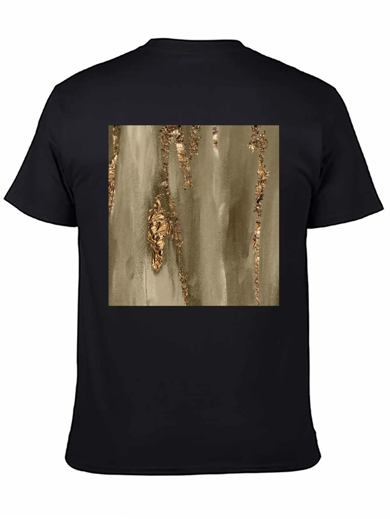 Paint Brushstrokes Gold Foil Classic Fit Graphic Tee For Daily Comfort – Unisex Cotton Shirt