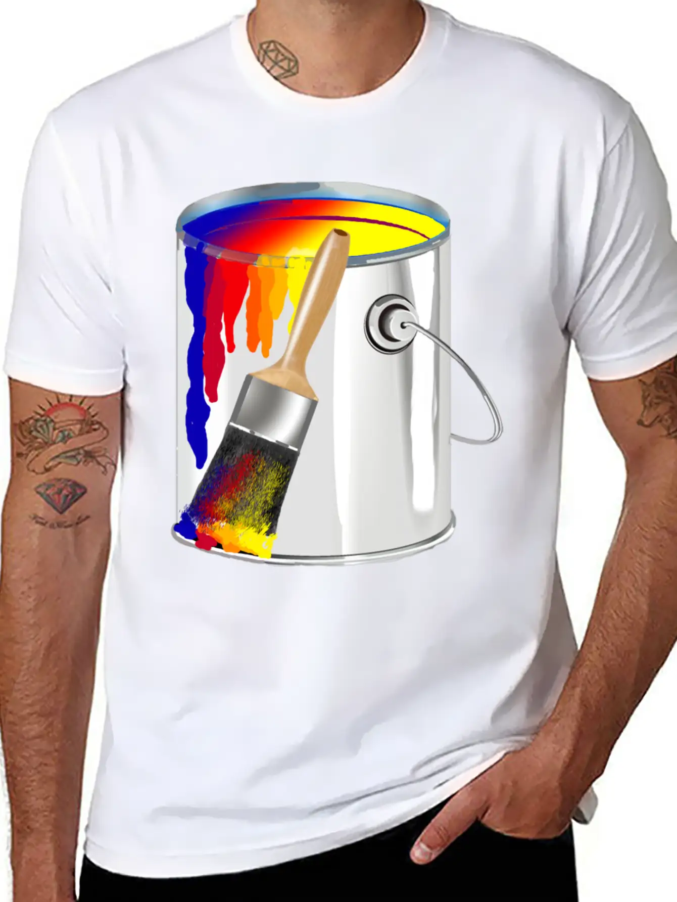 Paint Bucket Basic Graphic T-Shirt – Daily Comfort In Soft Cotton
