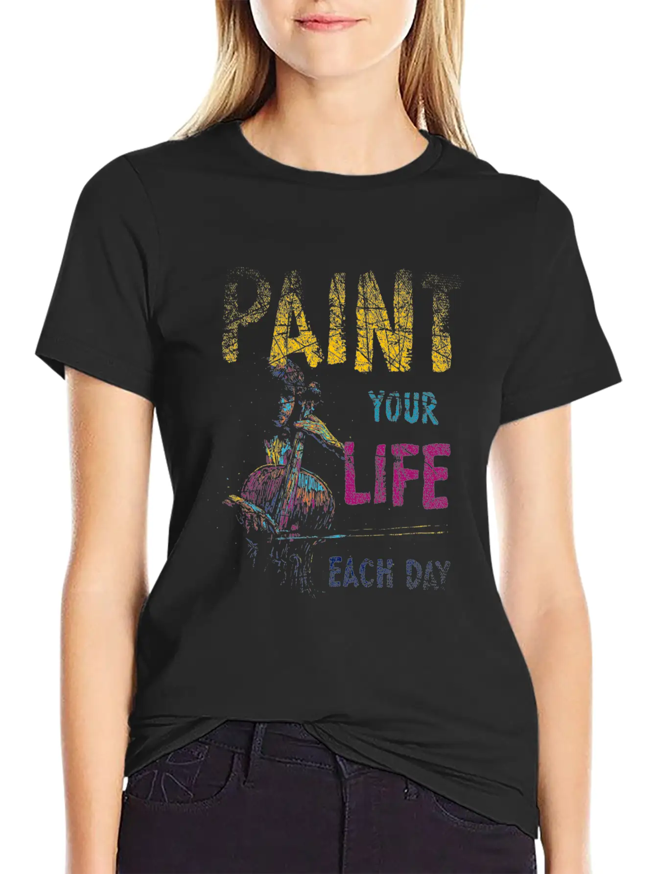 Paint Painting Basic Graphic T-Shirt – Daily Comfort In Soft Cotton