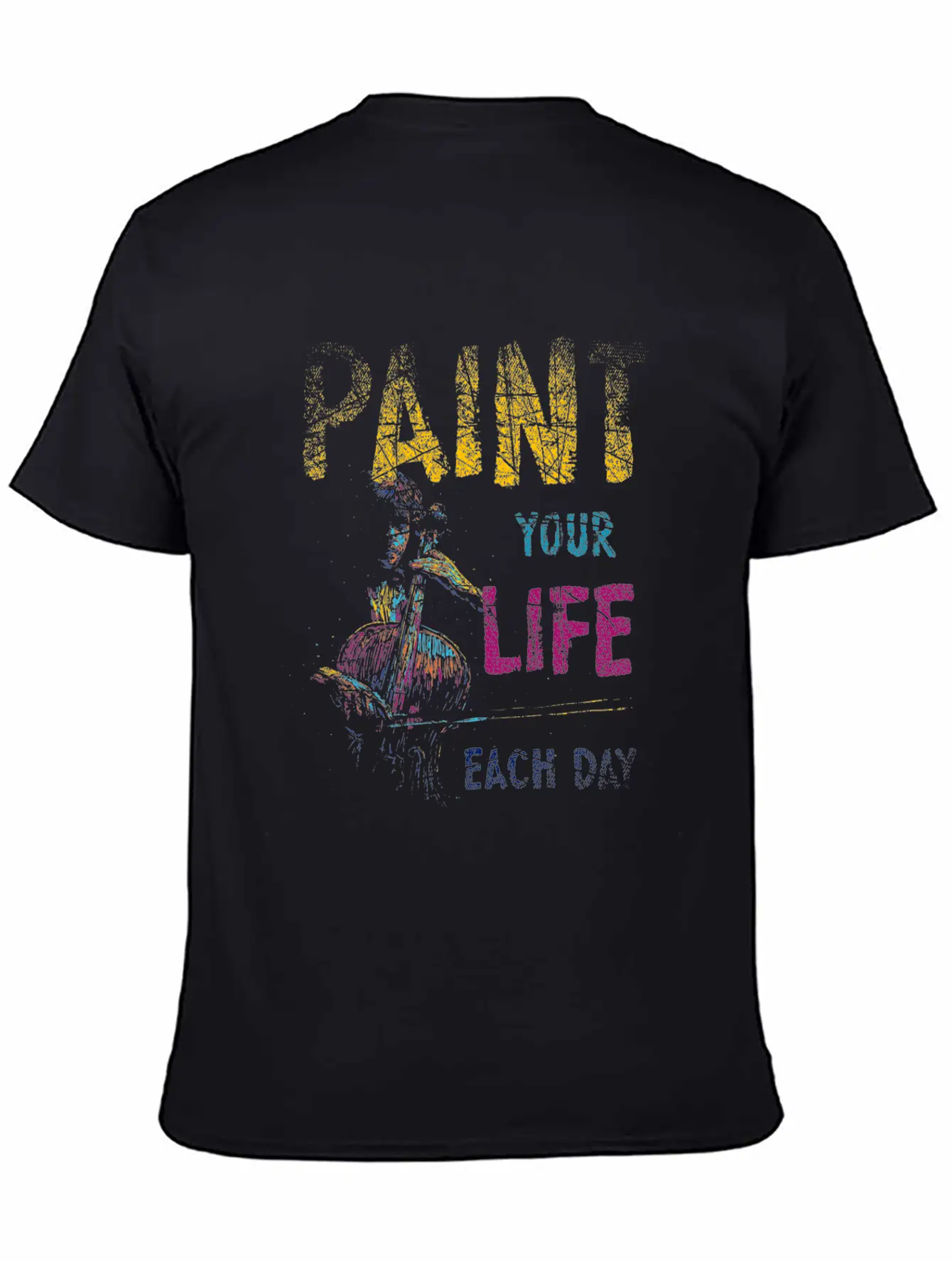 Paint Painting Basic Graphic T-Shirt – Daily Comfort In Soft Cotton