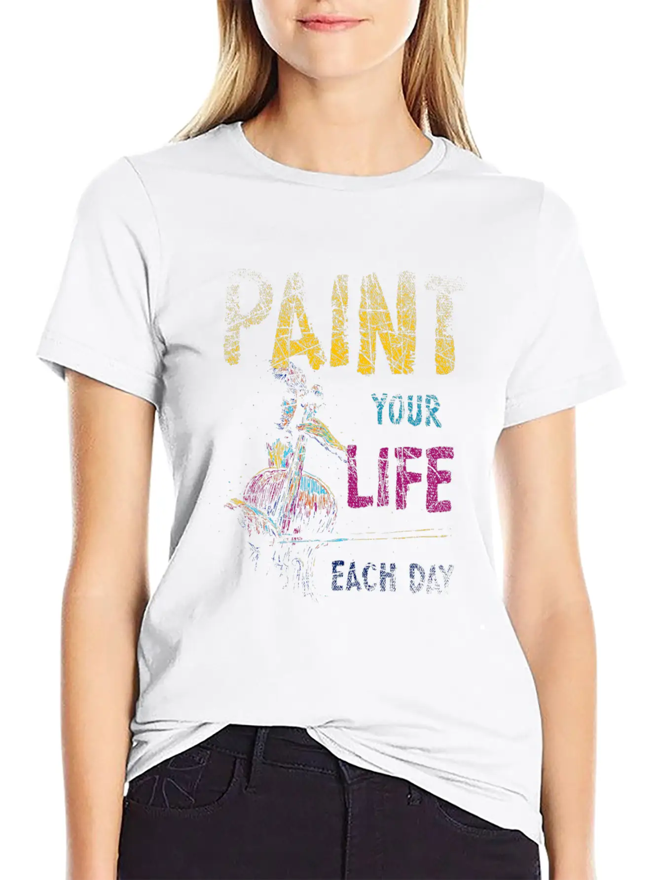 Paint Painting Basic Graphic T-Shirt – Daily Comfort In Soft Cotton