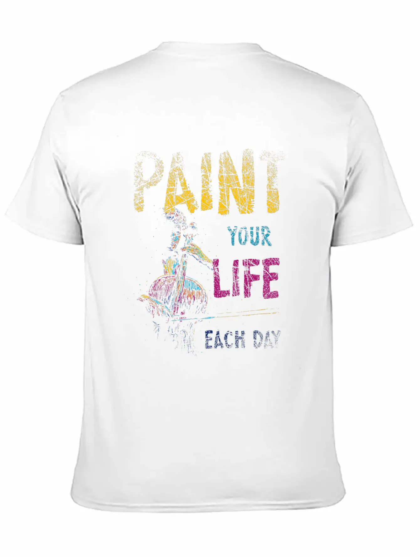 Paint Painting Basic Graphic T-Shirt – Daily Comfort In Soft Cotton