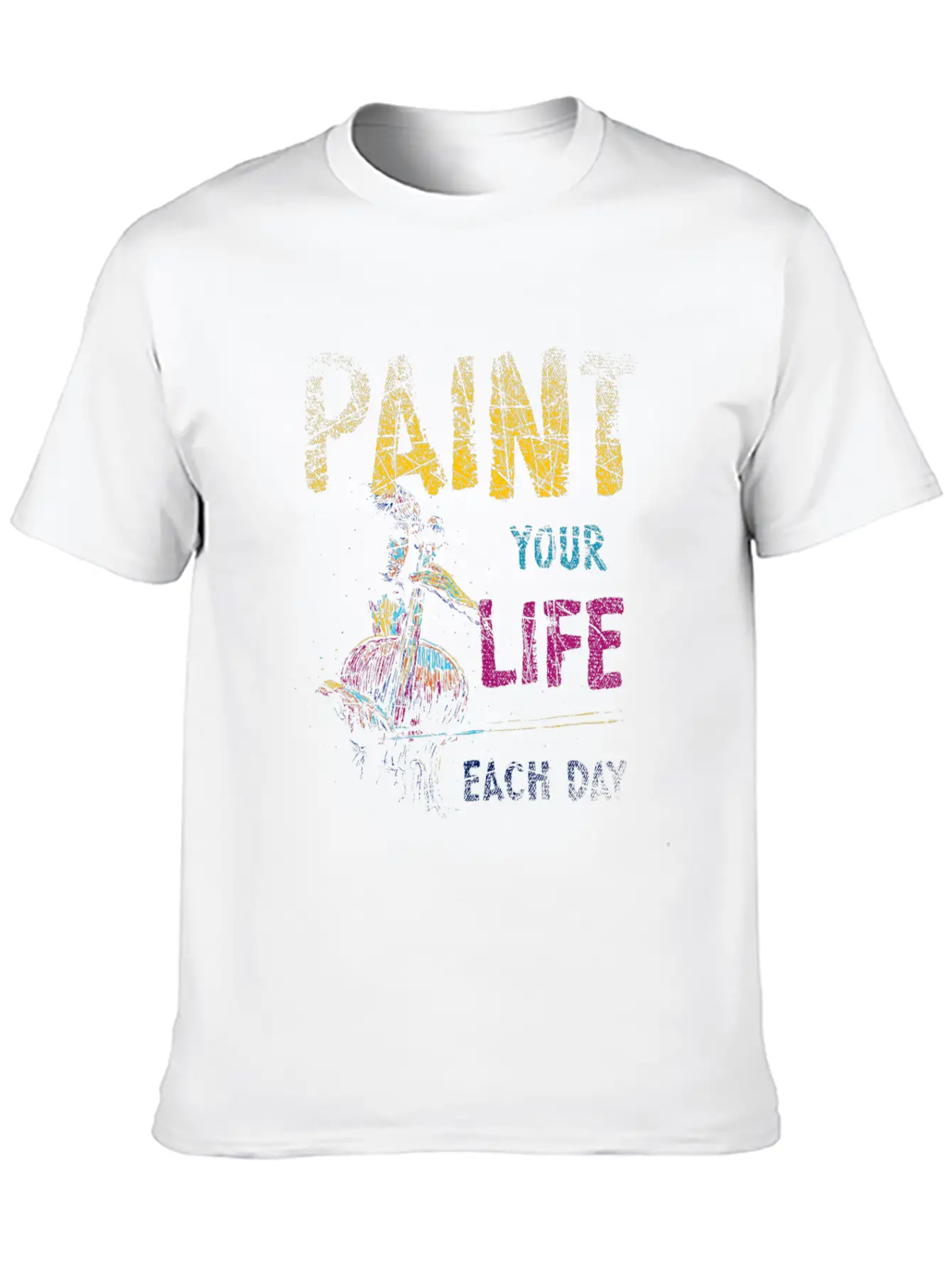 Paint Painting Basic Graphic T-Shirt – Daily Comfort In Soft Cotton