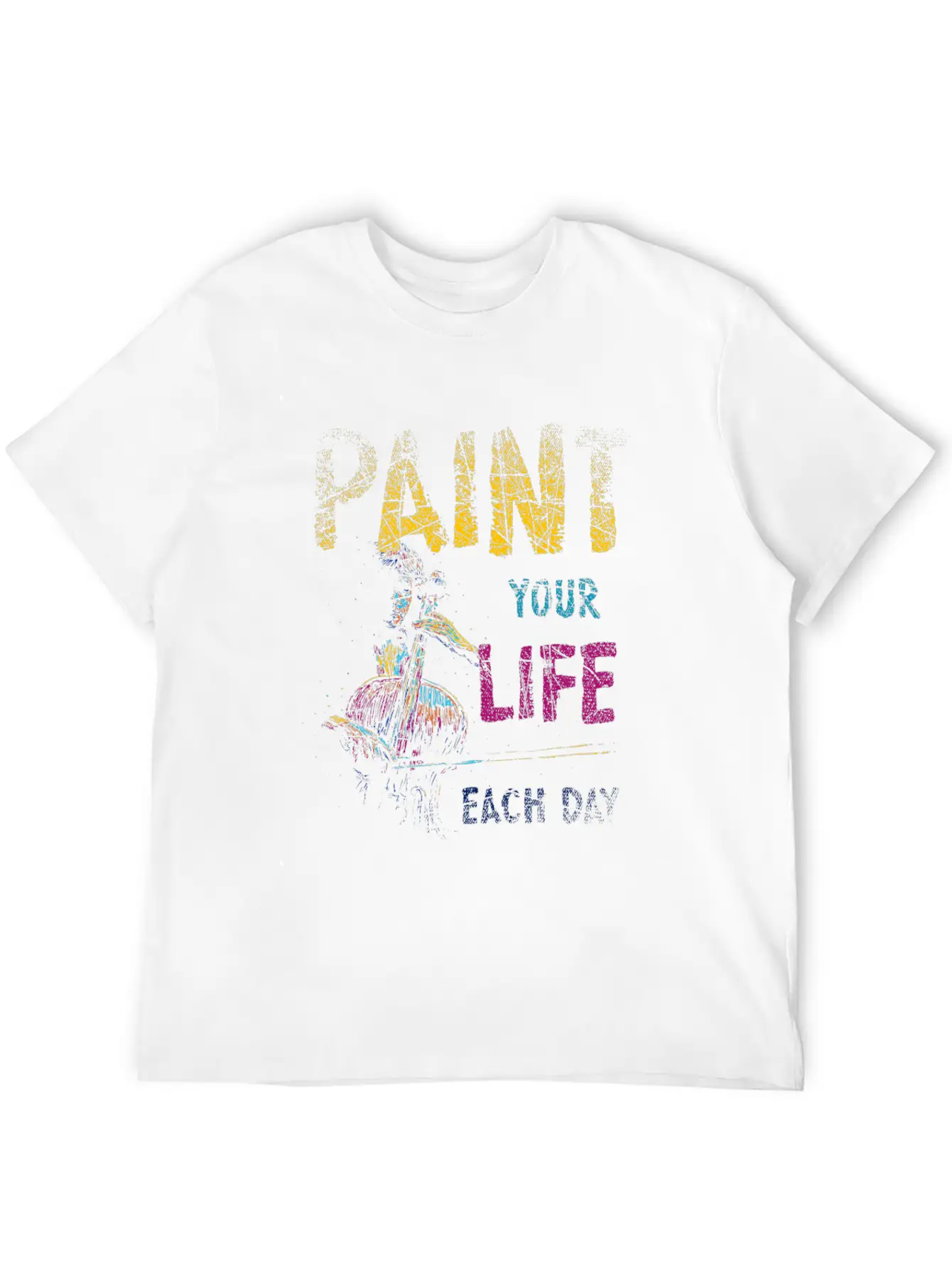 Paint Painting Basic Graphic T-Shirt – Daily Comfort In Soft Cotton