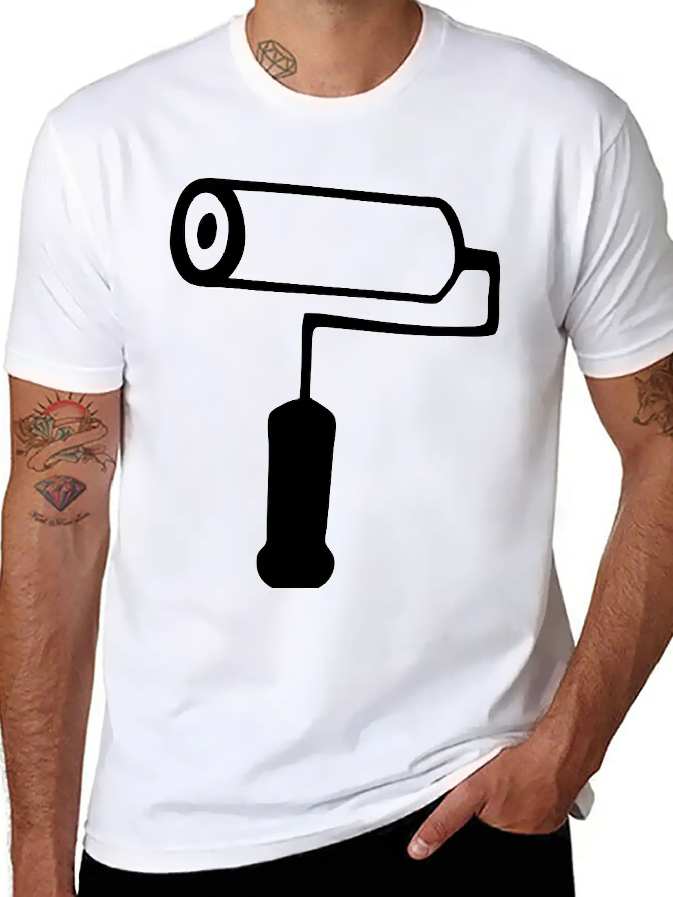 Paint Roller Classic Fit Graphic Tee For Daily Comfort – Unisex Cotton Shirt