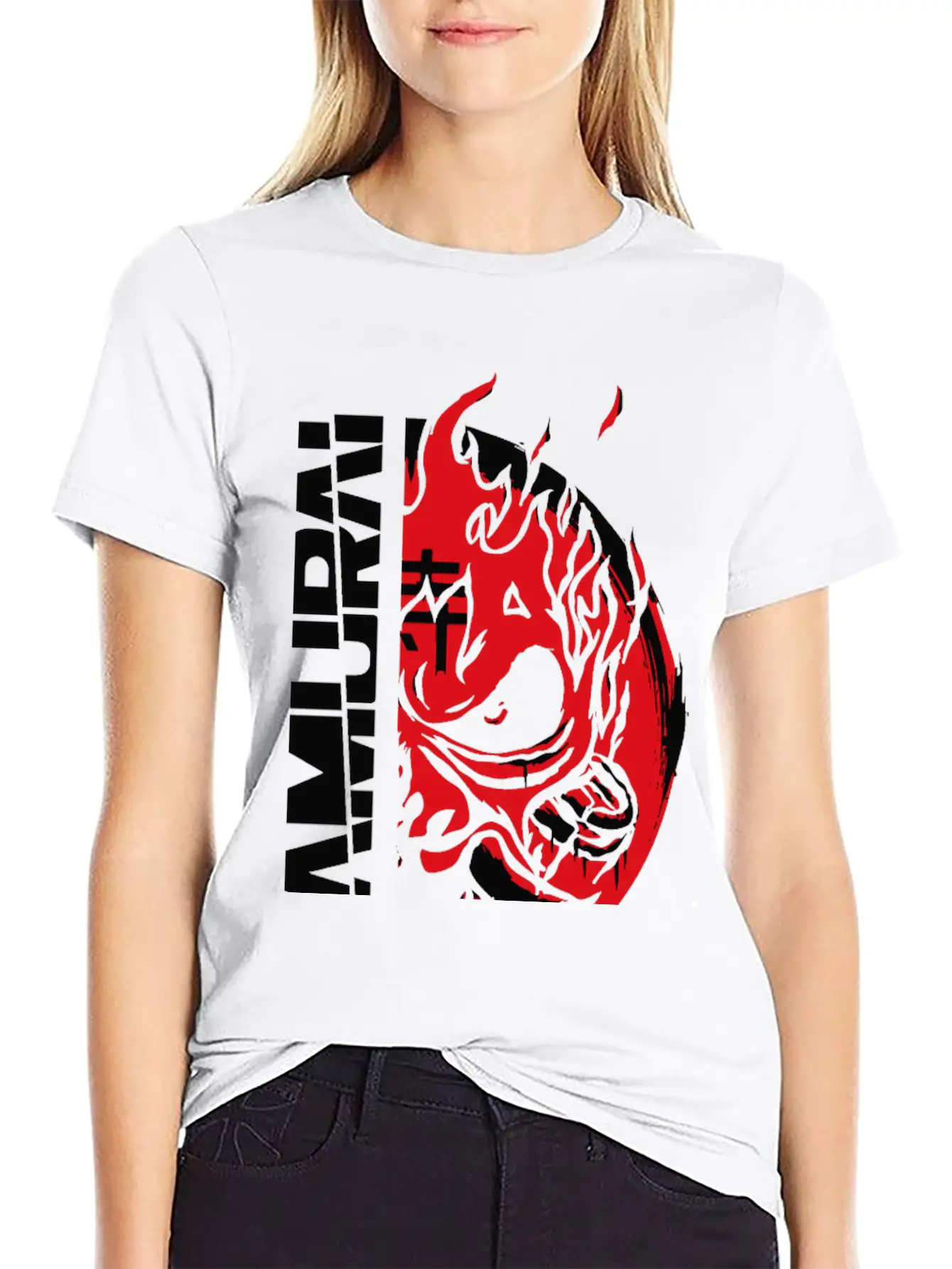 Painted Samurai Comfortable Minimalist Graphic Tee – Summer Style Essential