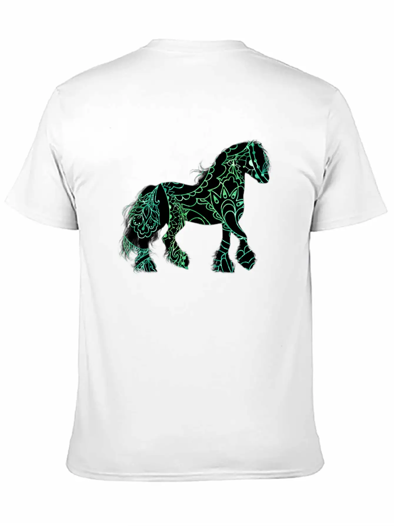 Paisley Horse Lightweight Cotton T-Shirt – Daily Comfort Graphic Shirt