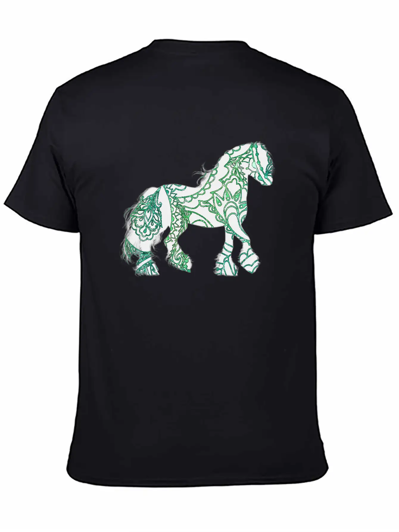 Paisley Horse Lightweight Cotton T-Shirt – Daily Comfort Graphic Shirt