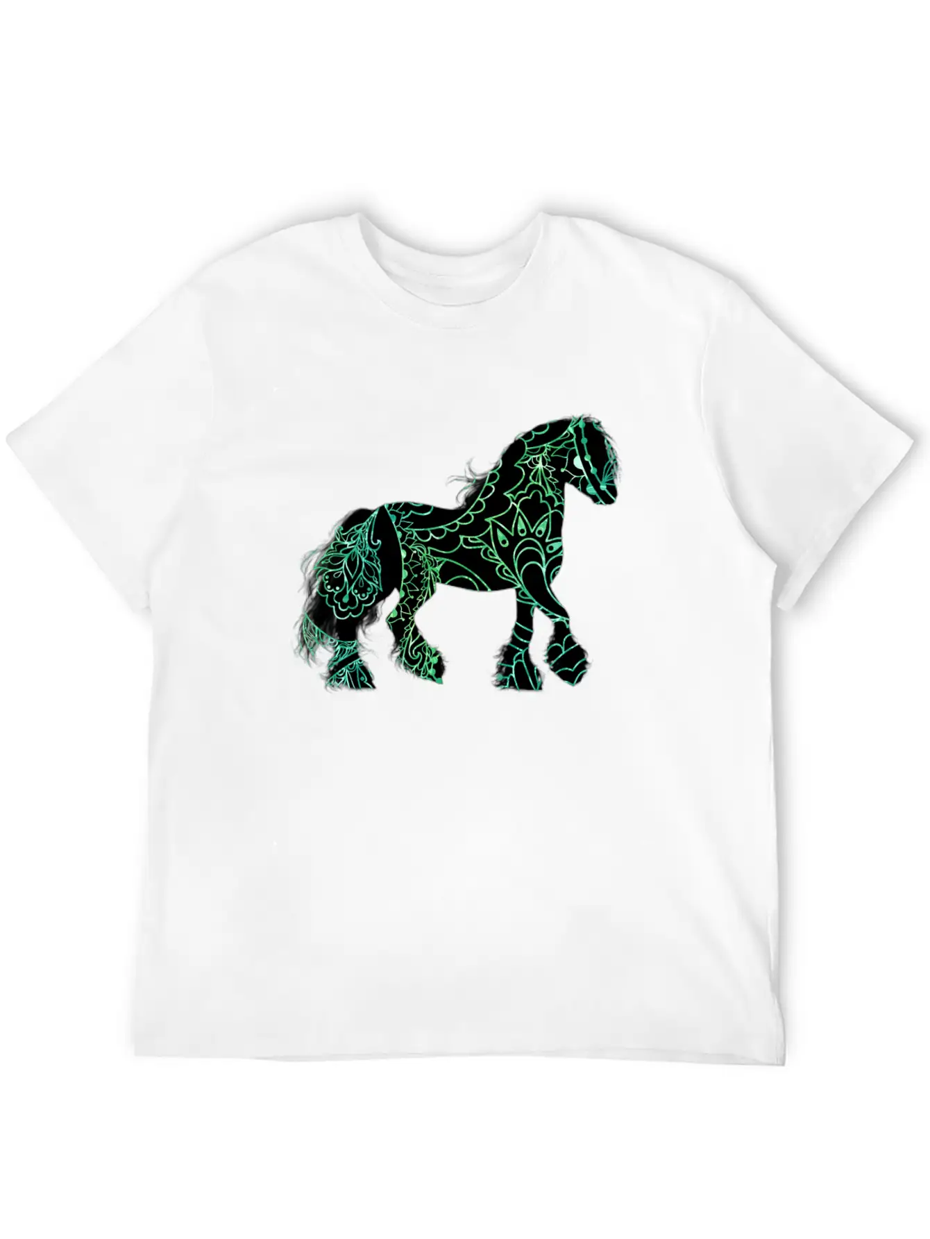 Paisley Horse Lightweight Cotton T-Shirt – Daily Comfort Graphic Shirt
