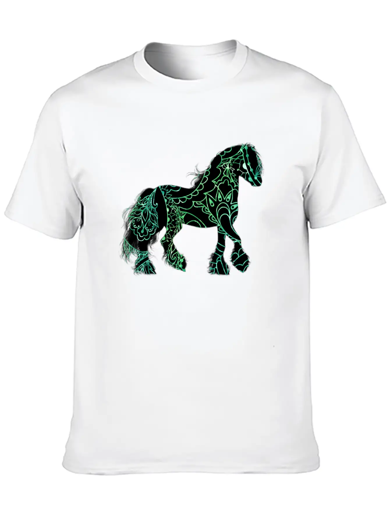 Paisley Horse Lightweight Cotton T-Shirt – Daily Comfort Graphic Shirt