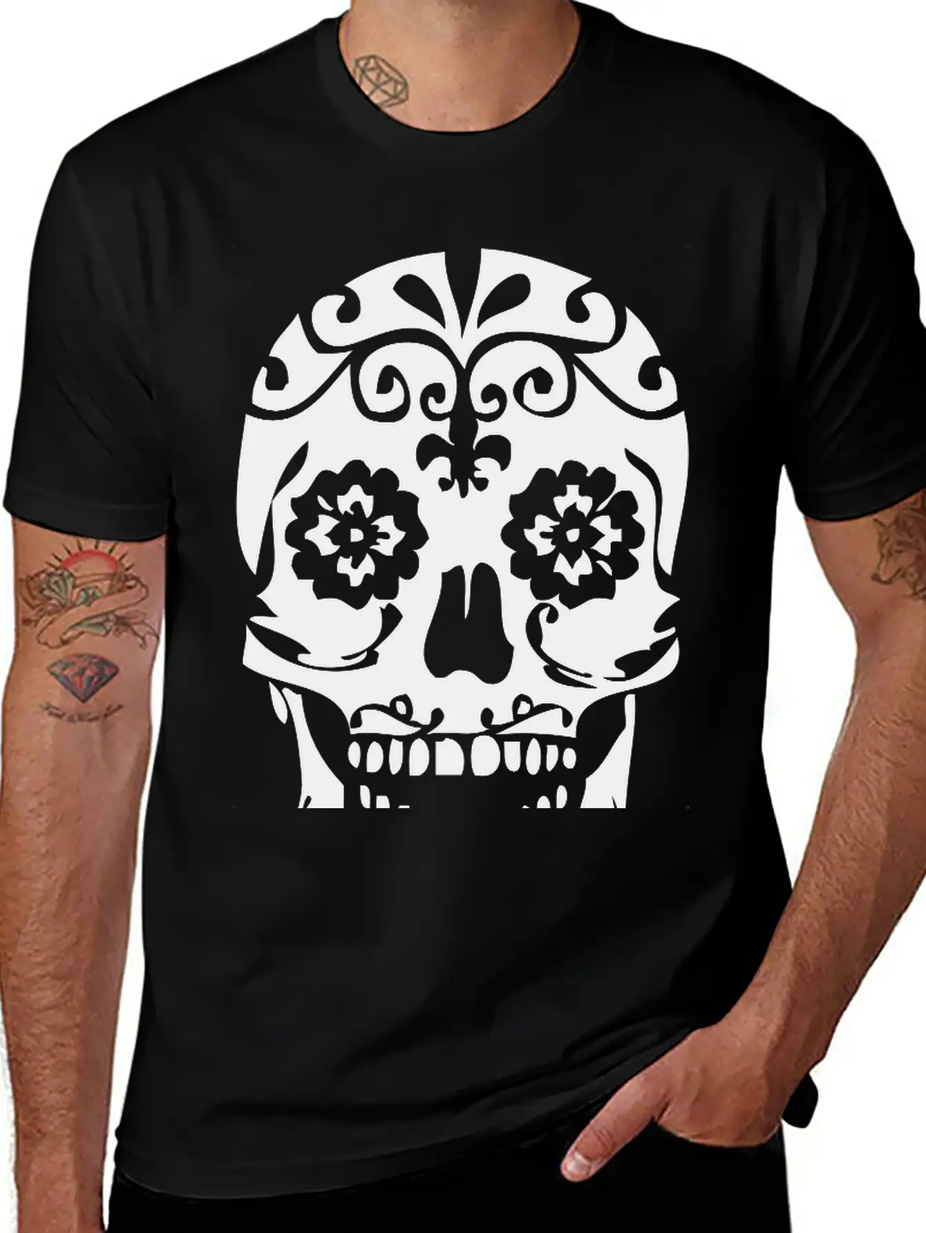 Paisley Skull Relaxed Everyday Tee – Lightweight And Durable Cotton