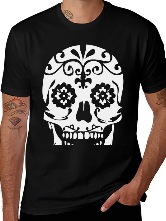 Paisley Skull Relaxed Everyday Tee – Lightweight And Durable Cotton