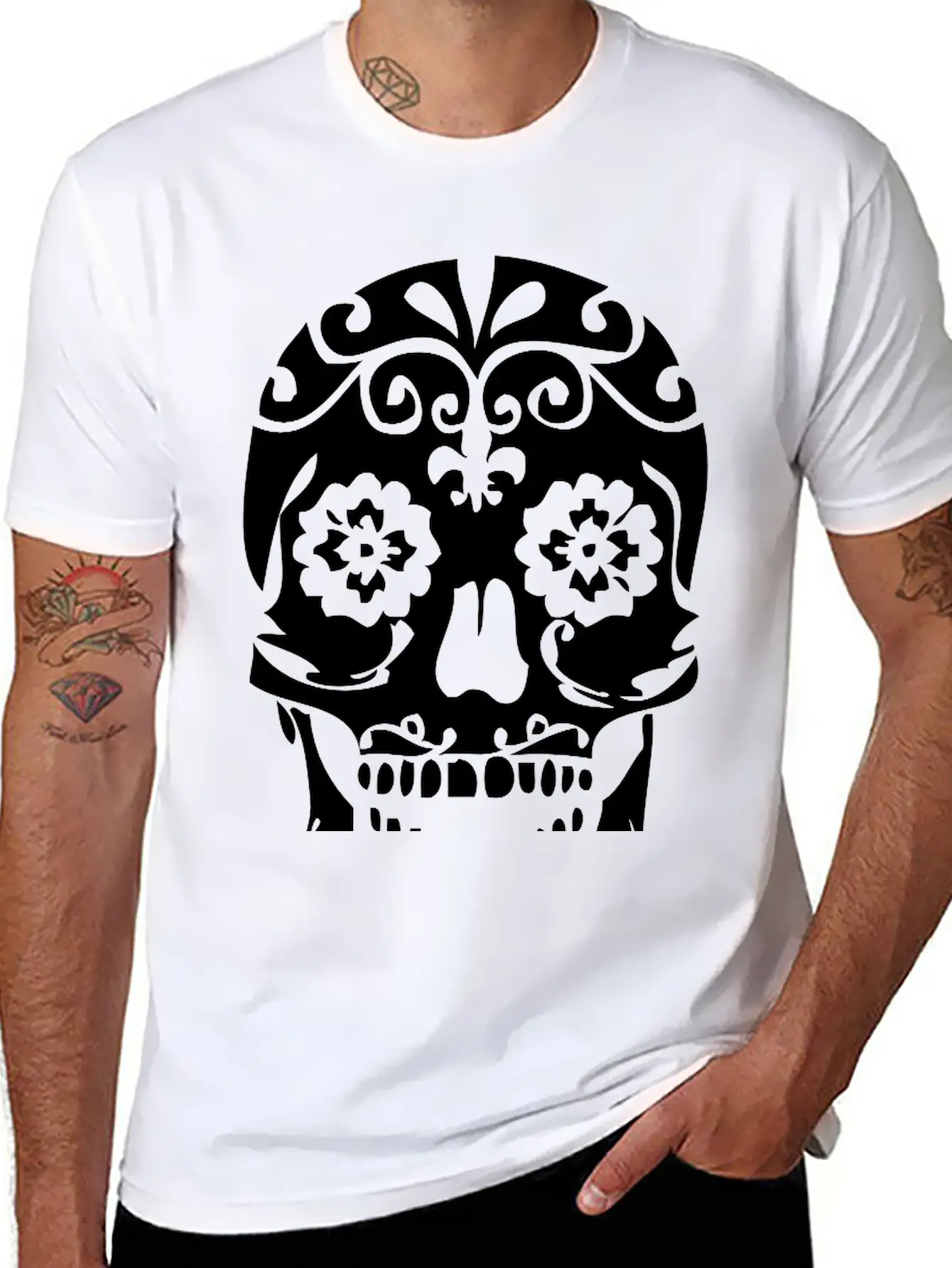Paisley Skull Relaxed Everyday Tee – Lightweight And Durable Cotton
