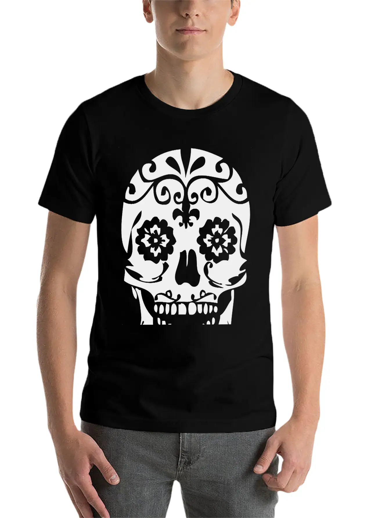 Paisley Skull Relaxed Everyday Tee – Lightweight And Durable Cotton