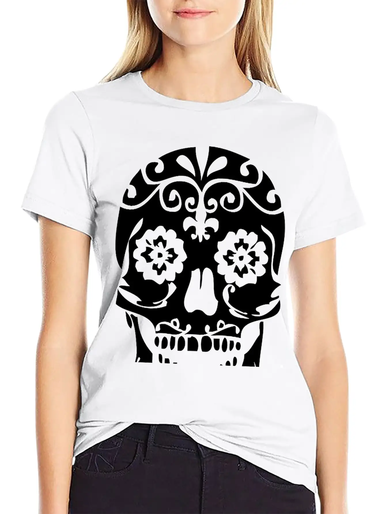 Paisley Skull Relaxed Everyday Tee – Lightweight And Durable Cotton