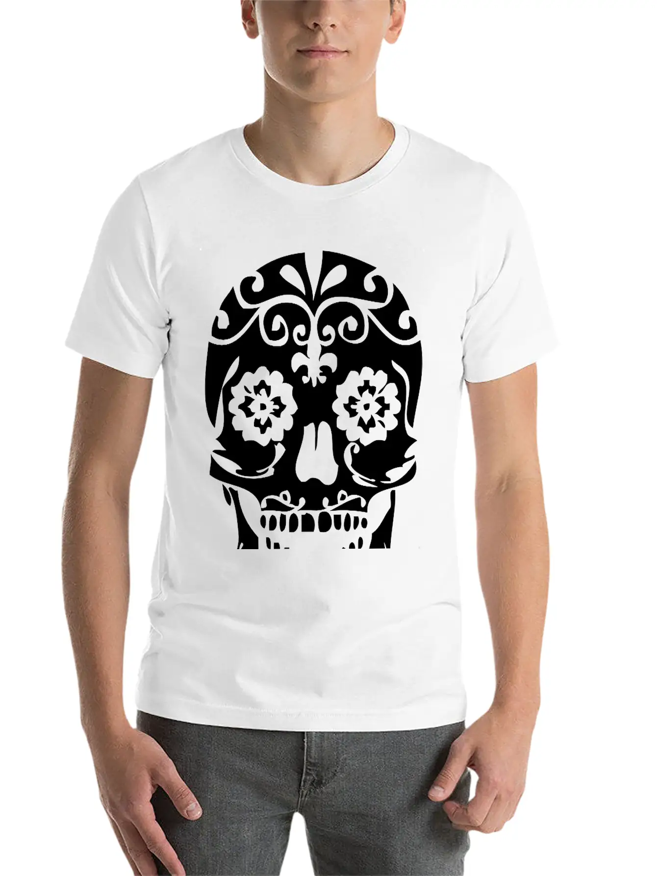 Paisley Skull Relaxed Everyday Tee – Lightweight And Durable Cotton
