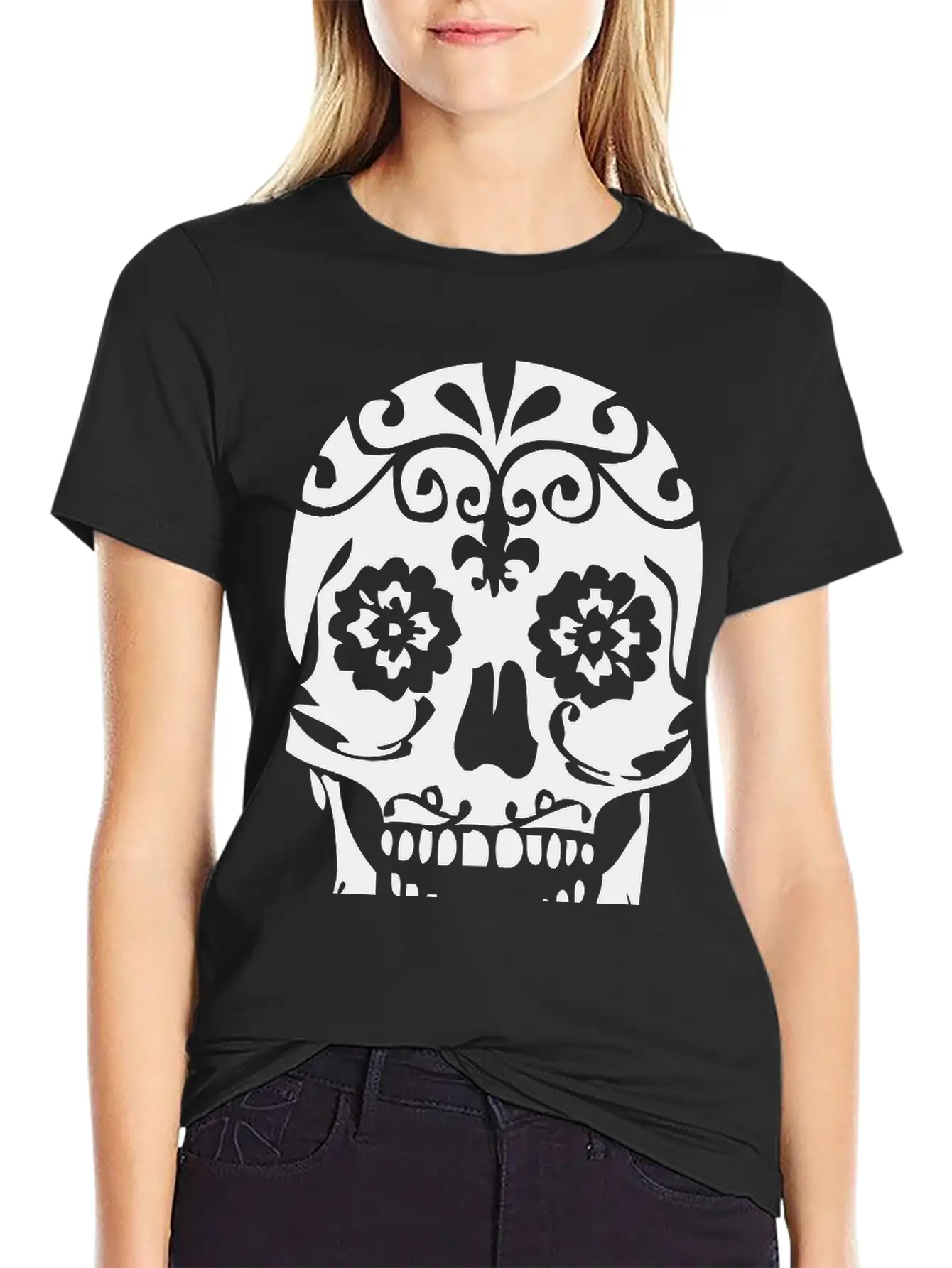 Paisley Skull Relaxed Everyday Tee – Lightweight And Durable Cotton