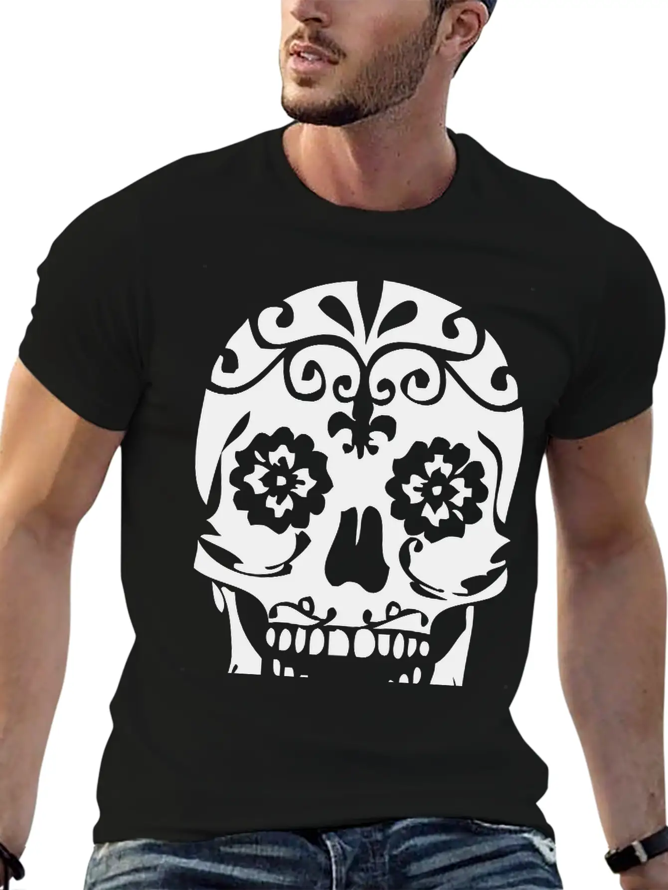Paisley Skull Relaxed Everyday Tee – Lightweight And Durable Cotton