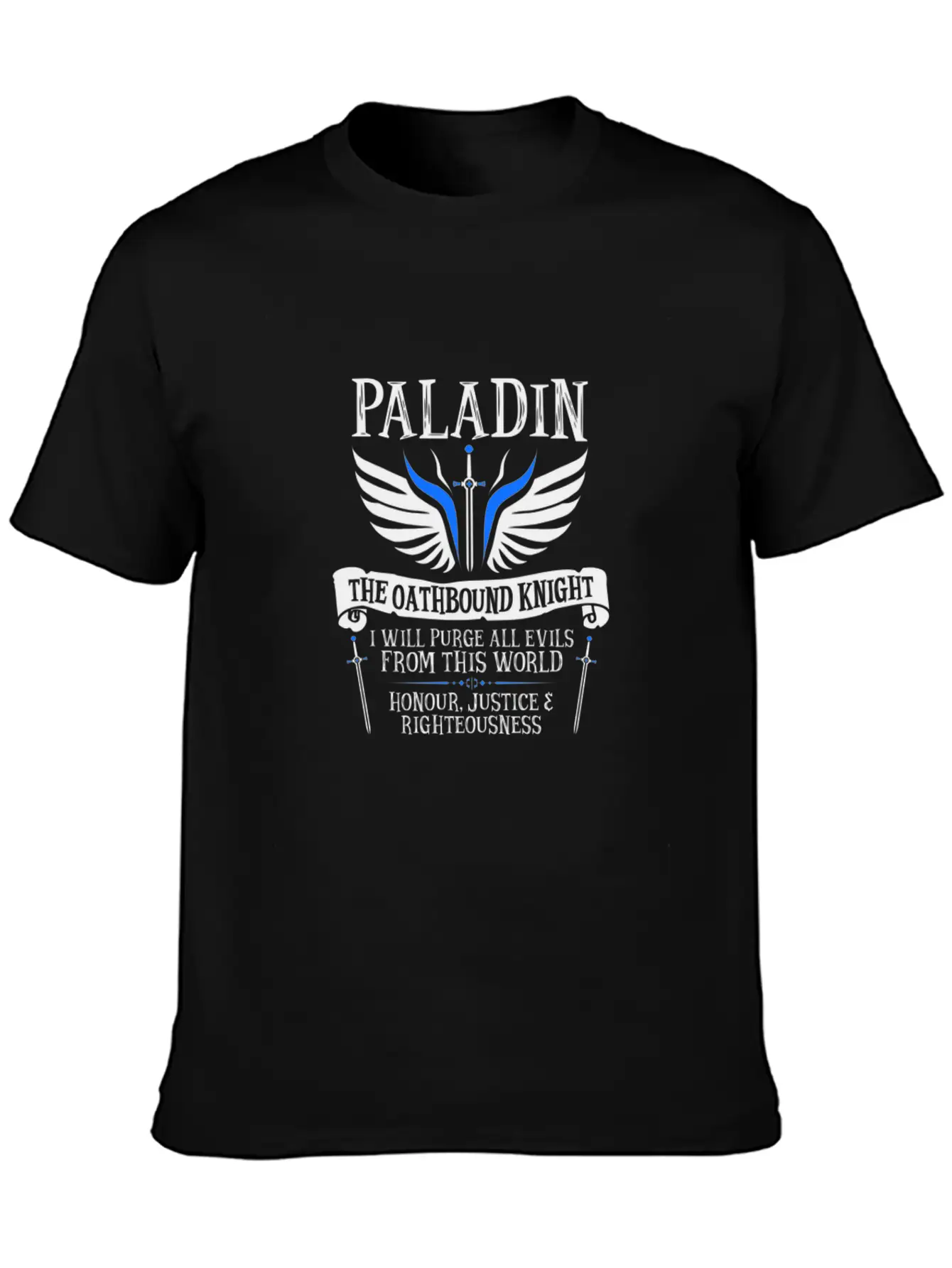 PALADIN, THE OATHBOUND KNIGHT- (White) Essential T Basic Graphic T-Shirt – Daily Comfort In Soft Cotton