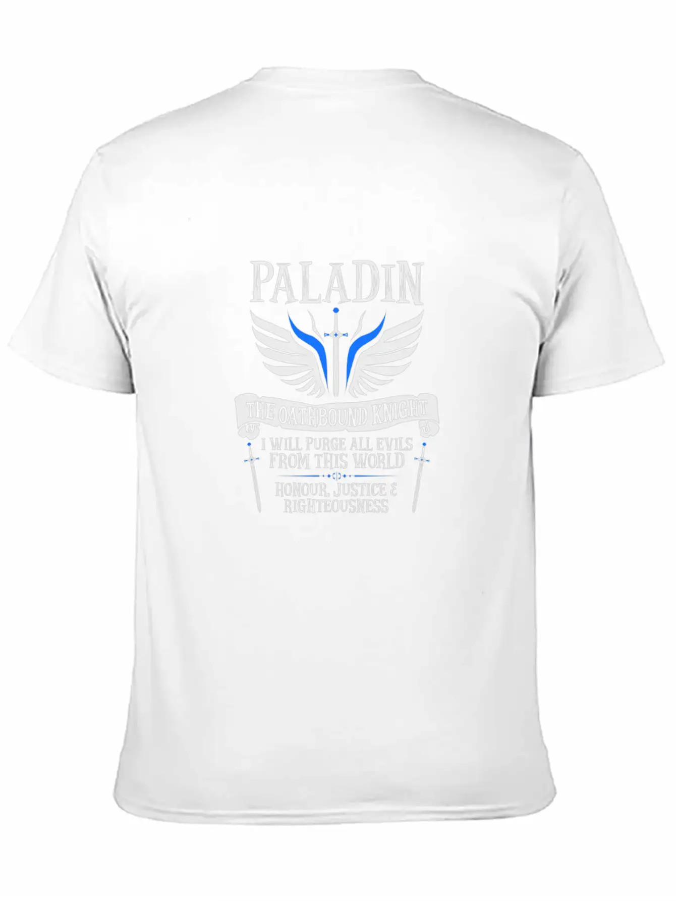PALADIN, THE OATHBOUND KNIGHT- (White) Essential T Basic Graphic T-Shirt – Daily Comfort In Soft Cotton
