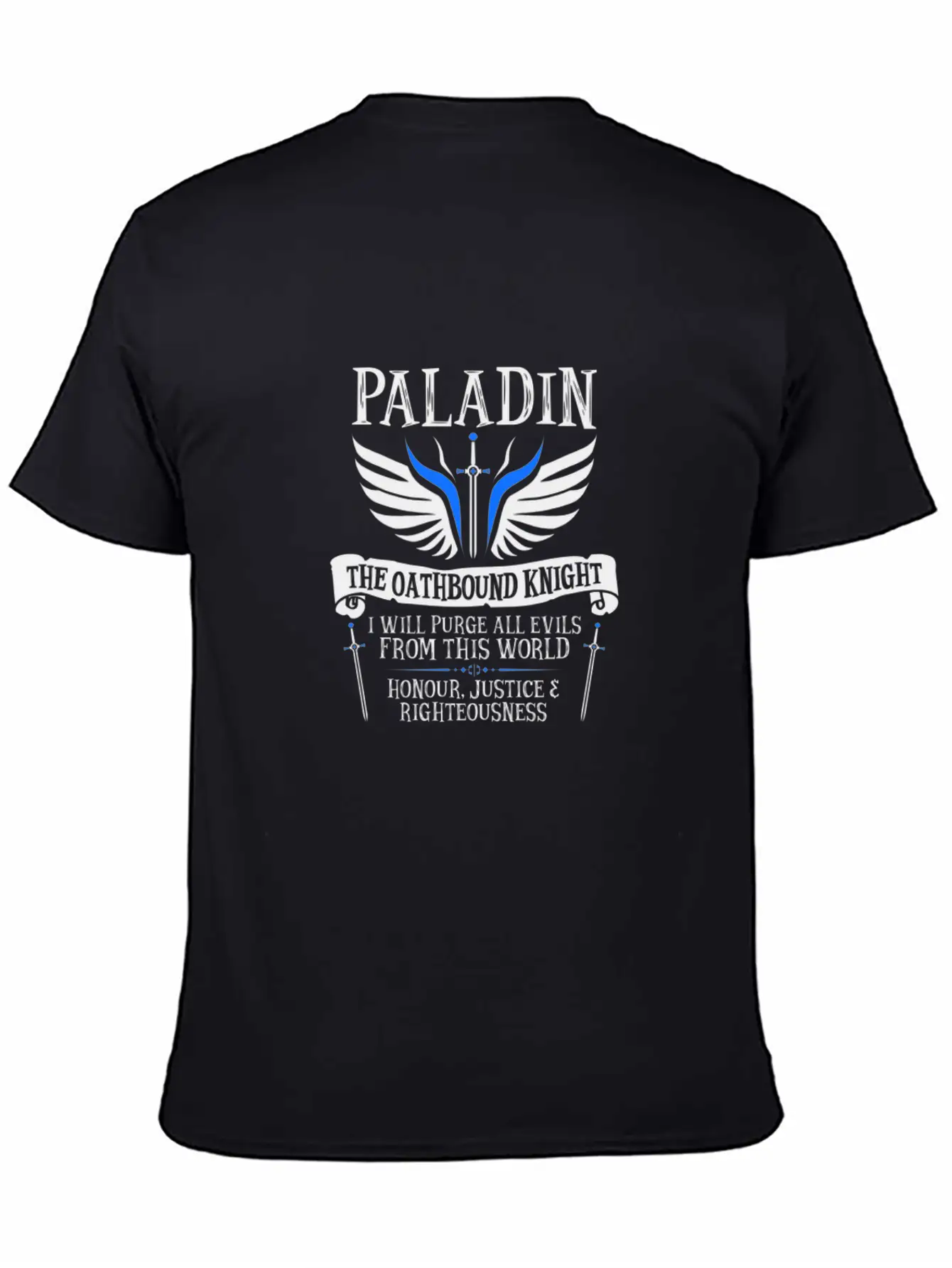 PALADIN, THE OATHBOUND KNIGHT- (White) Essential T Basic Graphic T-Shirt – Daily Comfort In Soft Cotton