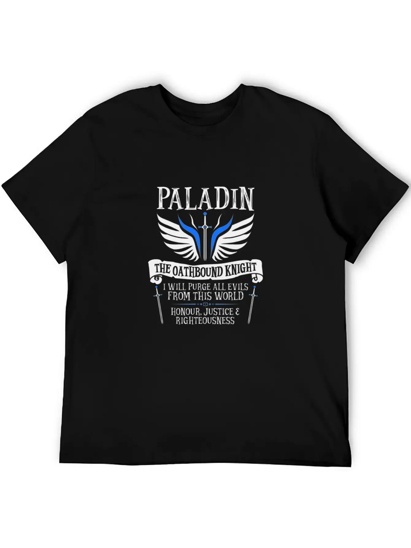 PALADIN, THE OATHBOUND KNIGHT- (White) Essential T Basic Graphic T-Shirt – Daily Comfort In Soft Cotton