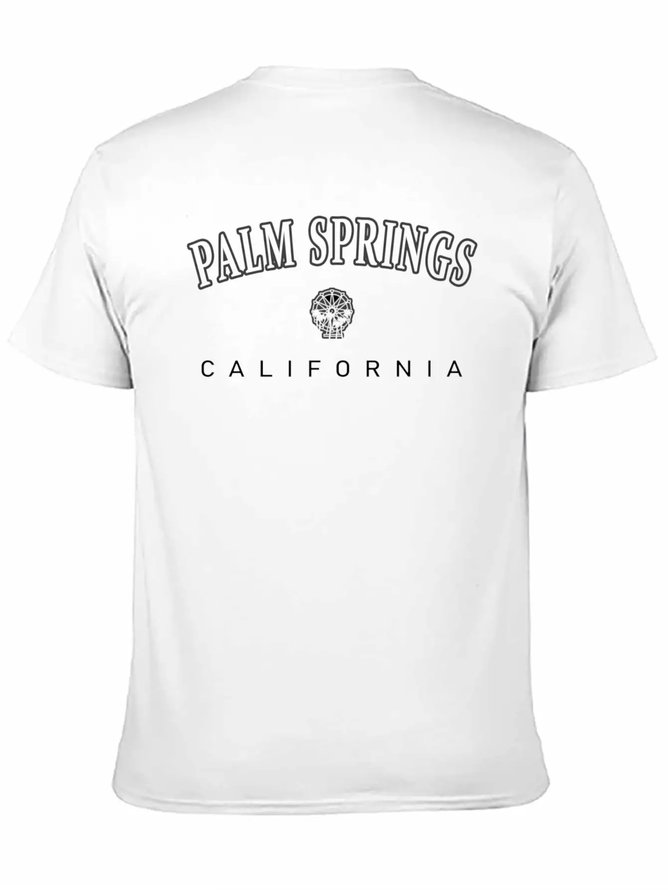 Palm Springs California Ferris Wheel Palm Trees Soft Cotton Short Sleeve Tee – Unisex Wardrobe Staple