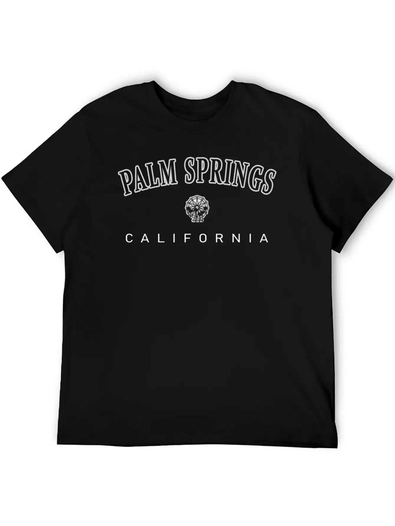 Palm Springs California Ferris Wheel Palm Trees Soft Cotton Short Sleeve Tee – Unisex Wardrobe Staple