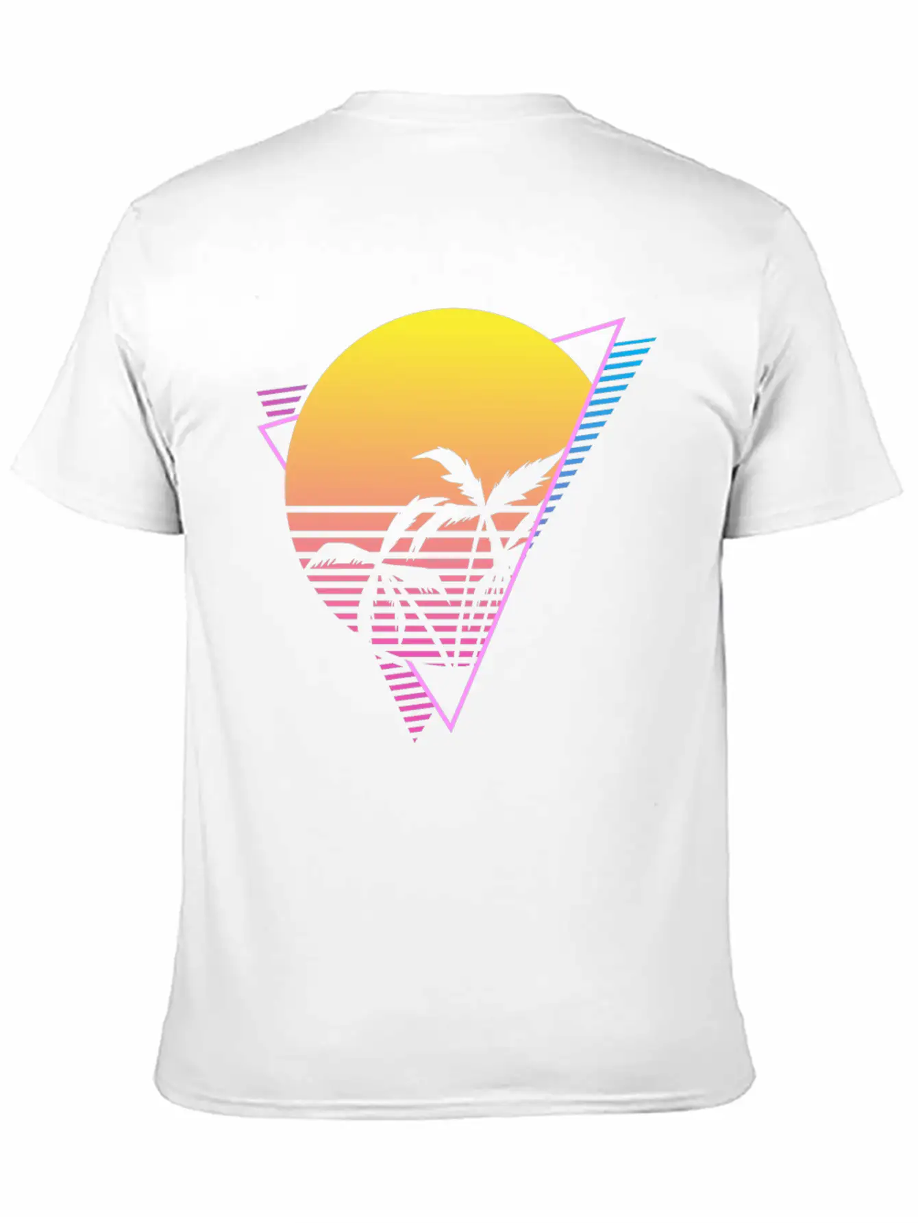Palm Tree Sunset Synthwave Lightweight Cotton T-Shirt – Daily Comfort Graphic Shirt