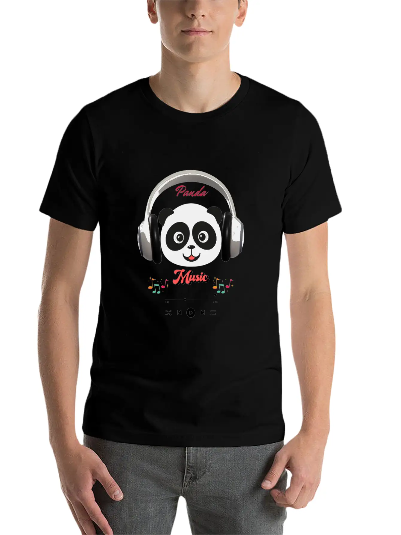 Panda Music Modern Fit Casual T-Shirt – Clean And Versatile Design