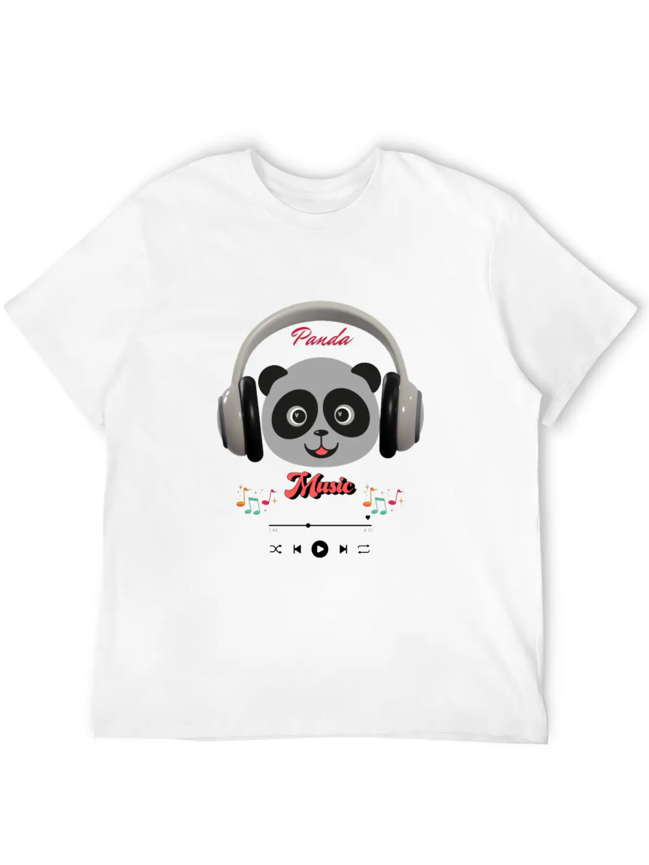 Panda Music Modern Fit Casual T-Shirt – Clean And Versatile Design