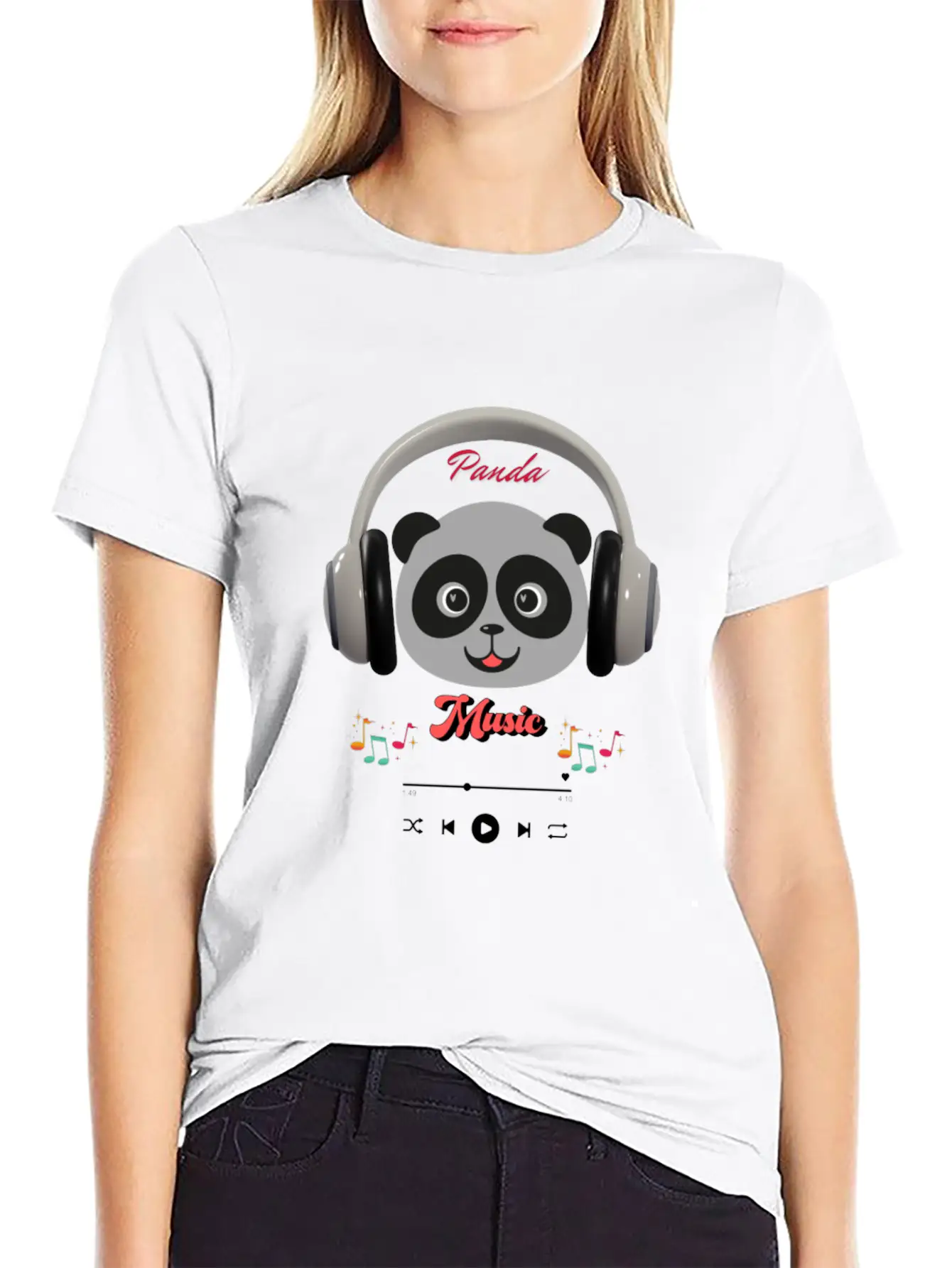 Panda Music Modern Fit Casual T-Shirt – Clean And Versatile Design