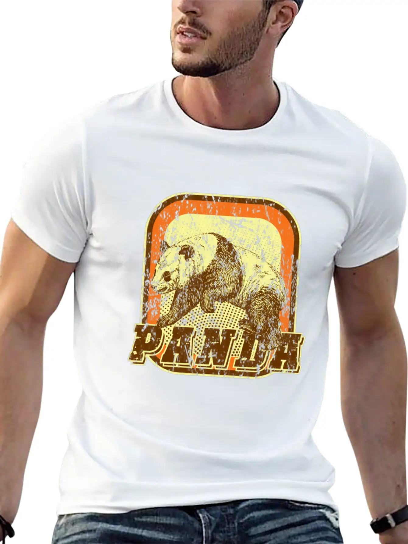 Panda Retro Classic Fit Graphic Tee For Daily Comfort – Unisex Cotton Shirt